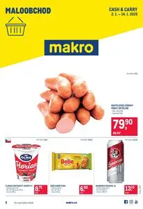 Akční leták makro, platný od 2025-01-02 do 2025-01-14.