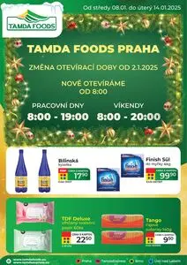 Akční leták Tamda Foods, platný od 2025-01-08 do 2025-01-14.