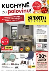 Akční leták SCONTO, platný od 2025-03-12 do 2025-04-08.