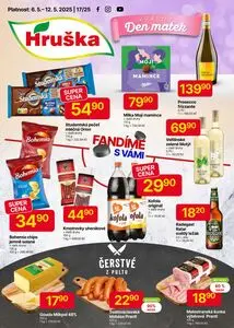 Akční leták Hruška, platný od 2025-05-06 do 2025-05-12.