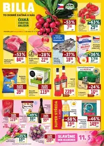 Akční leták BILLA, platný od 2025-05-05 do 2025-05-13.
