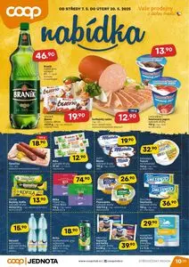 Akční leták COOP, platný od 2025-05-07 do 2025-05-20.