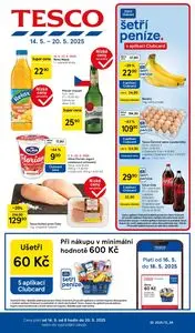 Akční leták TESCO, platný od 2025-05-14 do 2025-05-20.