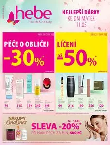 Akční leták Hebe, platný od 2025-05-08 do 2025-05-21.
