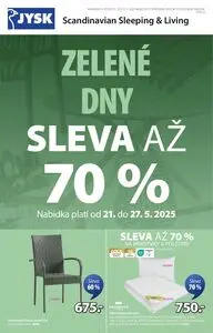 Akční leták Jysk, platný od 2025-05-21 do 2025-05-27.