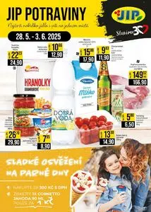 Akční leták JIP, platný od 2025-05-28 do 2025-06-03.