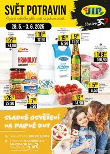 Akční leták JIP, platný od 2025-05-28 do 2025-06-03.