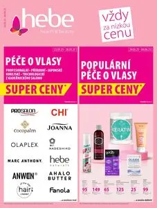 Akční leták Hebe, platný od 2025-05-22 do 2025-06-04.