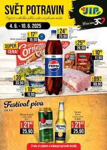 Akční leták JIP, platný od 2025-06-04 do 2025-06-10.