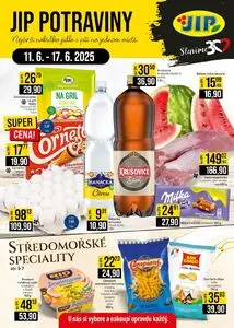 Akční leták JIP, platný od 2025-06-11 do 2025-06-17.