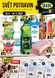 Akční leták JIP, platný od 2025-06-18 do 2025-06-24.