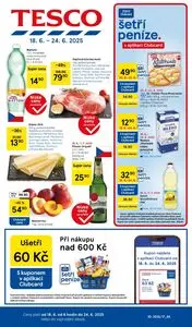 Akční leták TESCO, platný od 2025-06-18 do 2025-06-24.