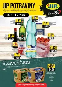 Akční leták JIP, platný od 2025-06-25 do 2025-07-01.