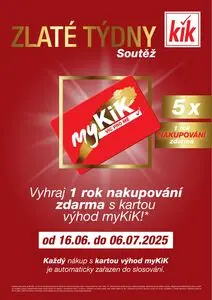 Akční leták kik, platný od 2025-06-16 do 2025-07-06.