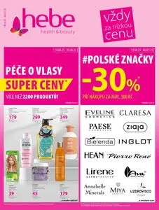 Akční leták Hebe, platný od 2025-06-19 do 2025-07-06.
