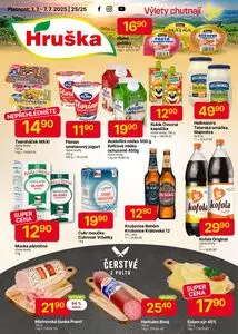 Akční leták Hruška, platný od 2025-07-01 do 2025-07-07.