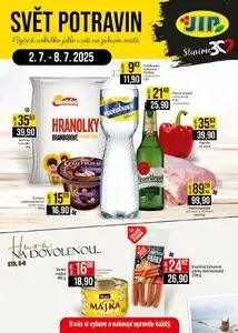 Akční leták JIP, platný od 2025-07-02 do 2025-07-08.