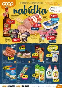 Akční leták COOP, platný od 2025-07-02 do 2025-07-15.