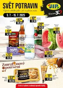 Akční leták JIP, platný od 2025-07-09 do 2025-07-15.