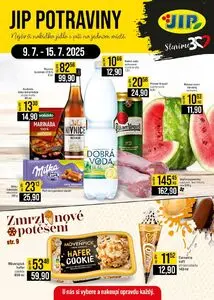 Akční leták JIP, platný od 2025-07-09 do 2025-07-15.