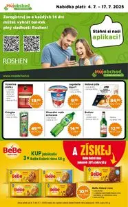 Akční leták Můj obchod, platný od 2025-07-04 do 2025-07-17.