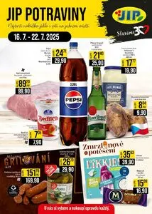 Akční leták JIP, platný od 2025-07-16 do 2025-07-22.