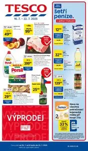 Akční leták TESCO, platný od 2025-07-16 do 2025-07-22.