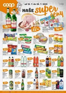 Akční leták COOP, platný od 2025-07-16 do 2025-07-29.