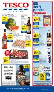 Akční leták TESCO, platný od 2025-07-23 do 2025-07-29.
