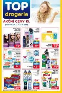 Akční leták Top Drogerie, platný od 2025-07-24 do 2025-08-02.