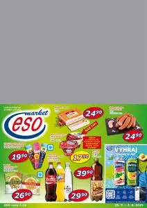 Akční leták ESO, platný od 2025-07-23 do 2025-08-03.