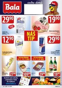 Akční leták Bala, platný od 2025-07-23 do 2025-08-04.