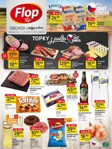 Akční leták FloP, platný od 2025-07-30 do 2025-08-05.