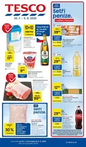 Akční leták TESCO, platný od 2025-07-30 do 2025-08-05.