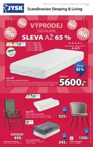 Akční leták Jysk, platný od 2025-07-23 do 2025-08-12.