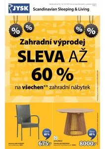 Akční leták Jysk, platný od 2025-07-30 do 2025-08-12.