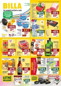 Akční leták BILLA, platný od 2025-08-06 do 2025-08-12.