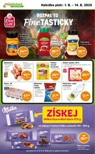 Akční leták Můj obchod, platný od 2025-08-01 do 2025-08-14.