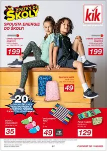 Akční leták kik, platný od 2025-08-11 do 2025-08-17.