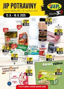 Akční leták JIP, platný od 2025-08-13 do 2025-08-19.