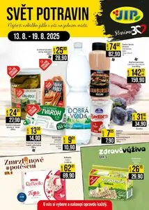 Akční leták JIP, platný od 2025-08-13 do 2025-08-19.