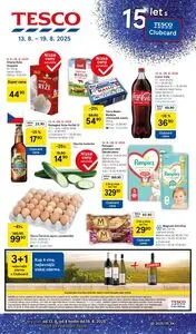 Akční leták TESCO, platný od 2025-08-13 do 2025-08-19.