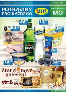 Akční leták JIP, platný od 2025-08-13 do 2025-08-24.