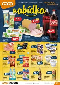 Akční leták COOP, platný od 2025-08-13 do 2025-08-26.