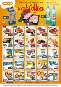Akční leták COOP, platný od 2025-08-13 do 2025-08-26.