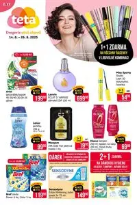 Akční leták Teta drogerie, platný od 2025-08-14 do 2025-08-26.