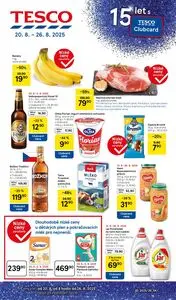 Akční leták TESCO, platný od 2025-08-20 do 2025-08-26.