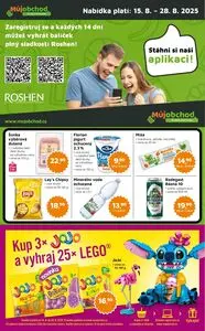 Akční leták Můj obchod, platný od 2025-08-15 do 2025-08-28.