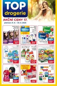 Akční leták Top Drogerie, platný od 2025-08-21 do 2025-08-30.