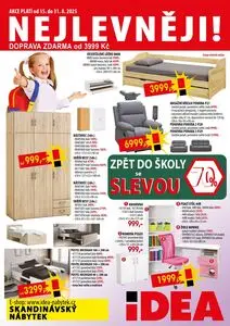Akční leták IDEA, platný od 2025-08-15 do 2025-08-31.